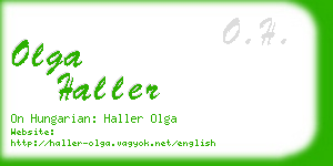 olga haller business card